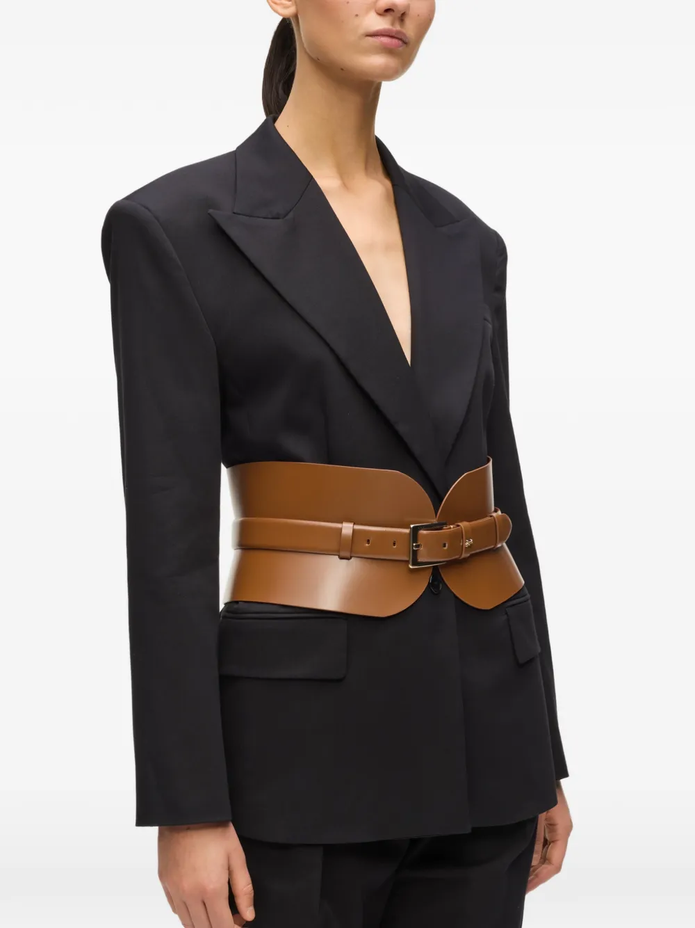 Karl Lagerfeld Leren riem Bruin