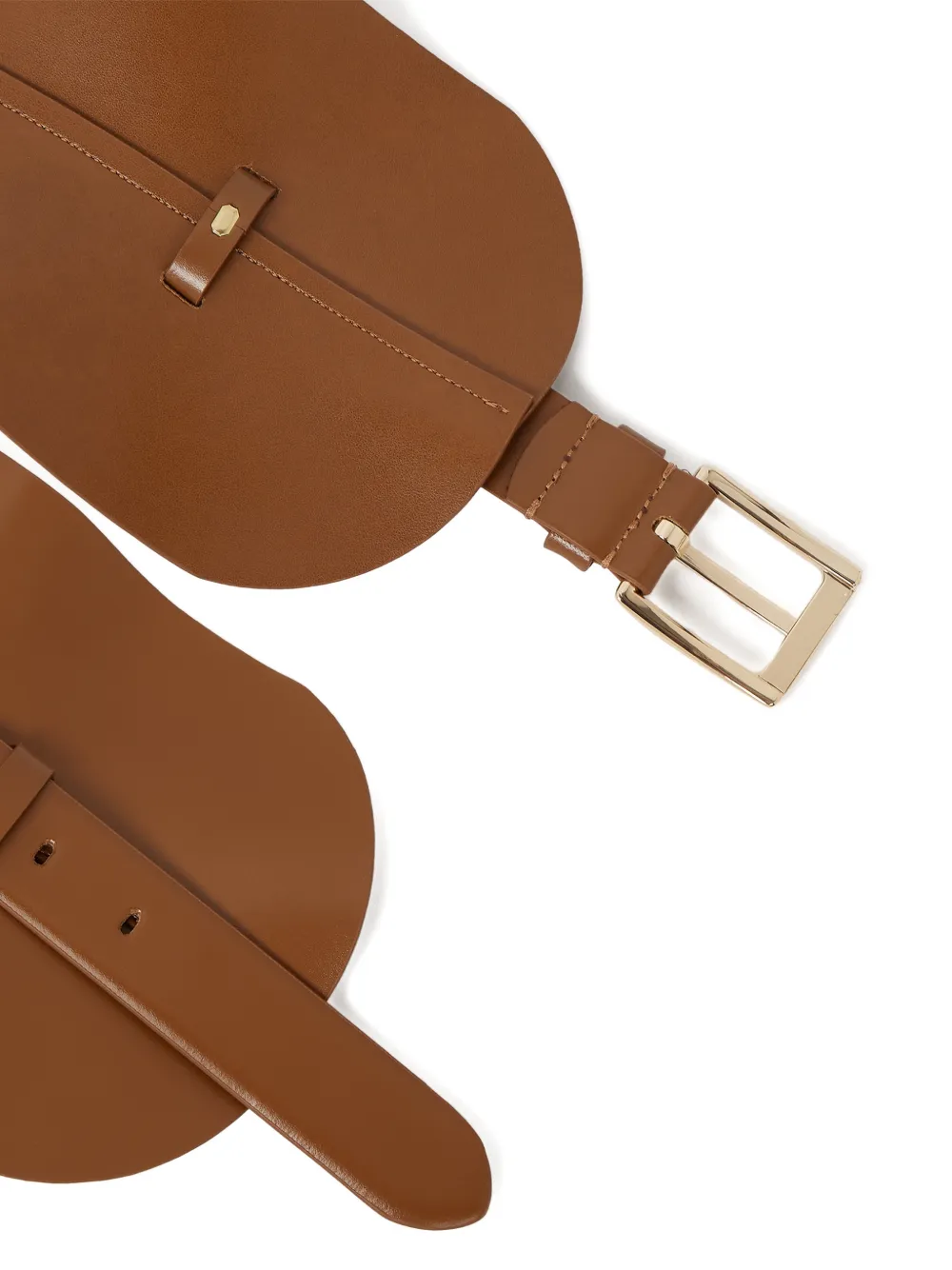  Karl Lagerfeld K/essential Leather Belt - Brown 