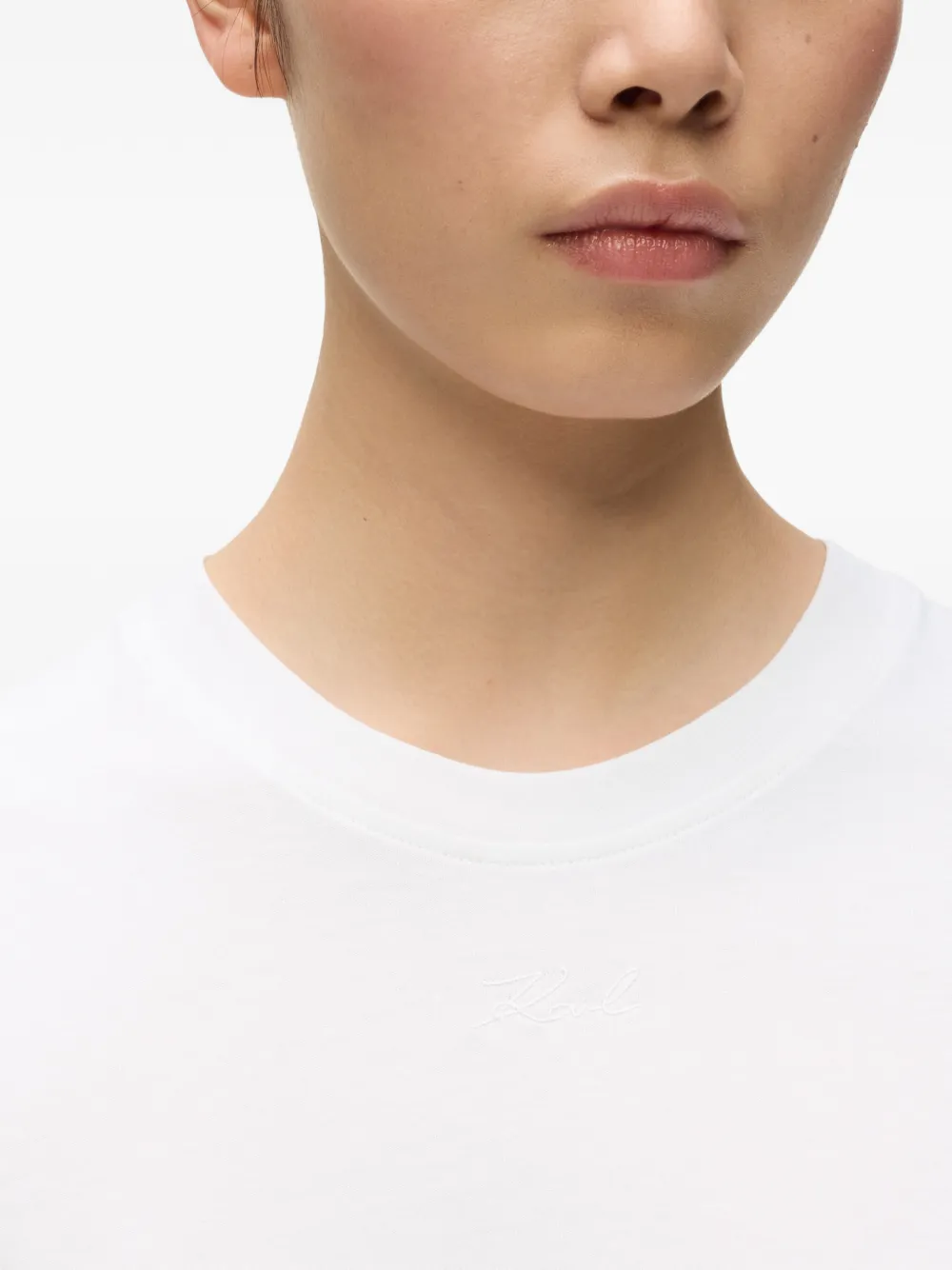 Karl Lagerfeld T-shirt met ronde hals Wit