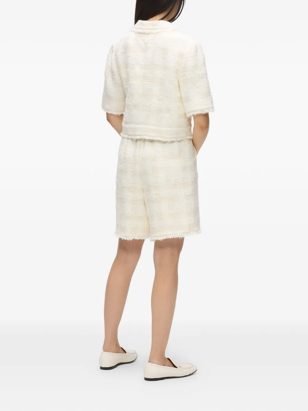 Karl Lagerfeld Shorts met franje detail Beige
