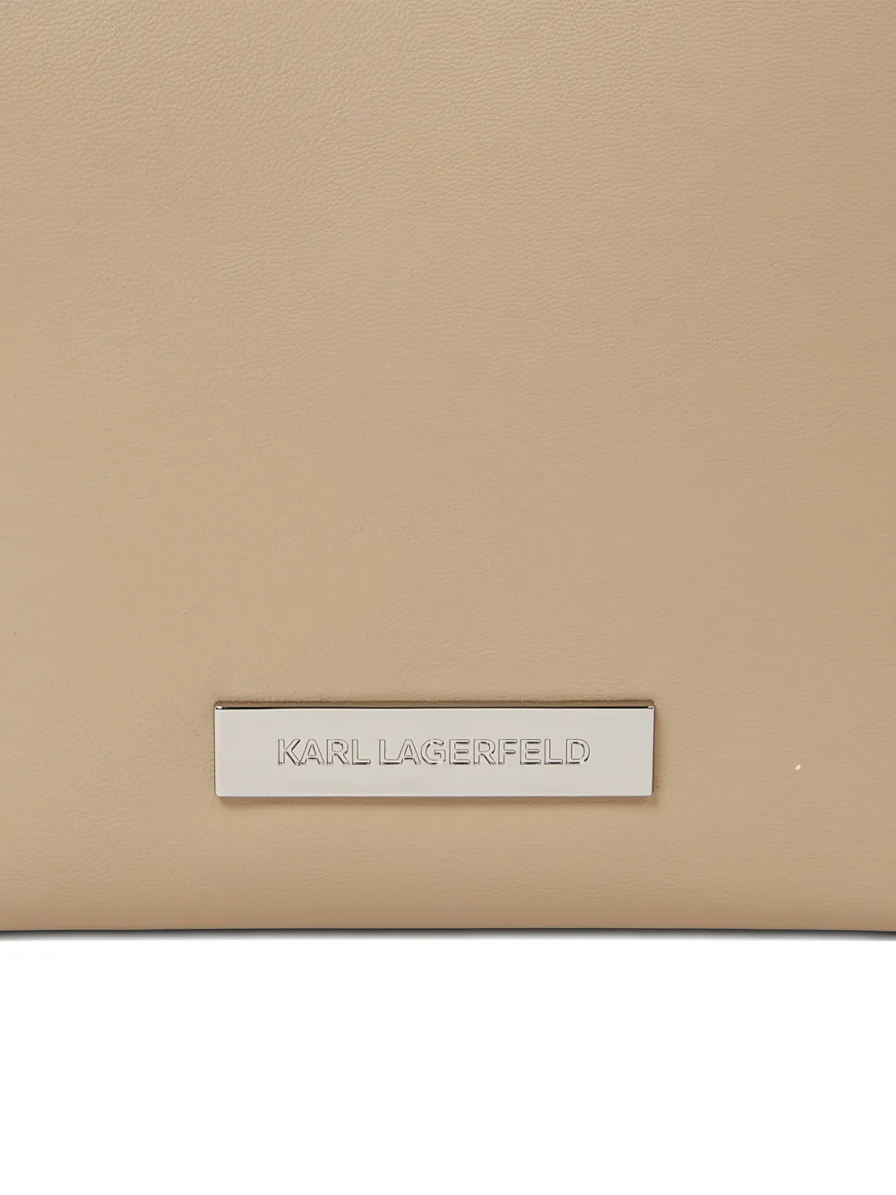 Karl Lagerfeld Bucket-tas met logoplakkaat Beige