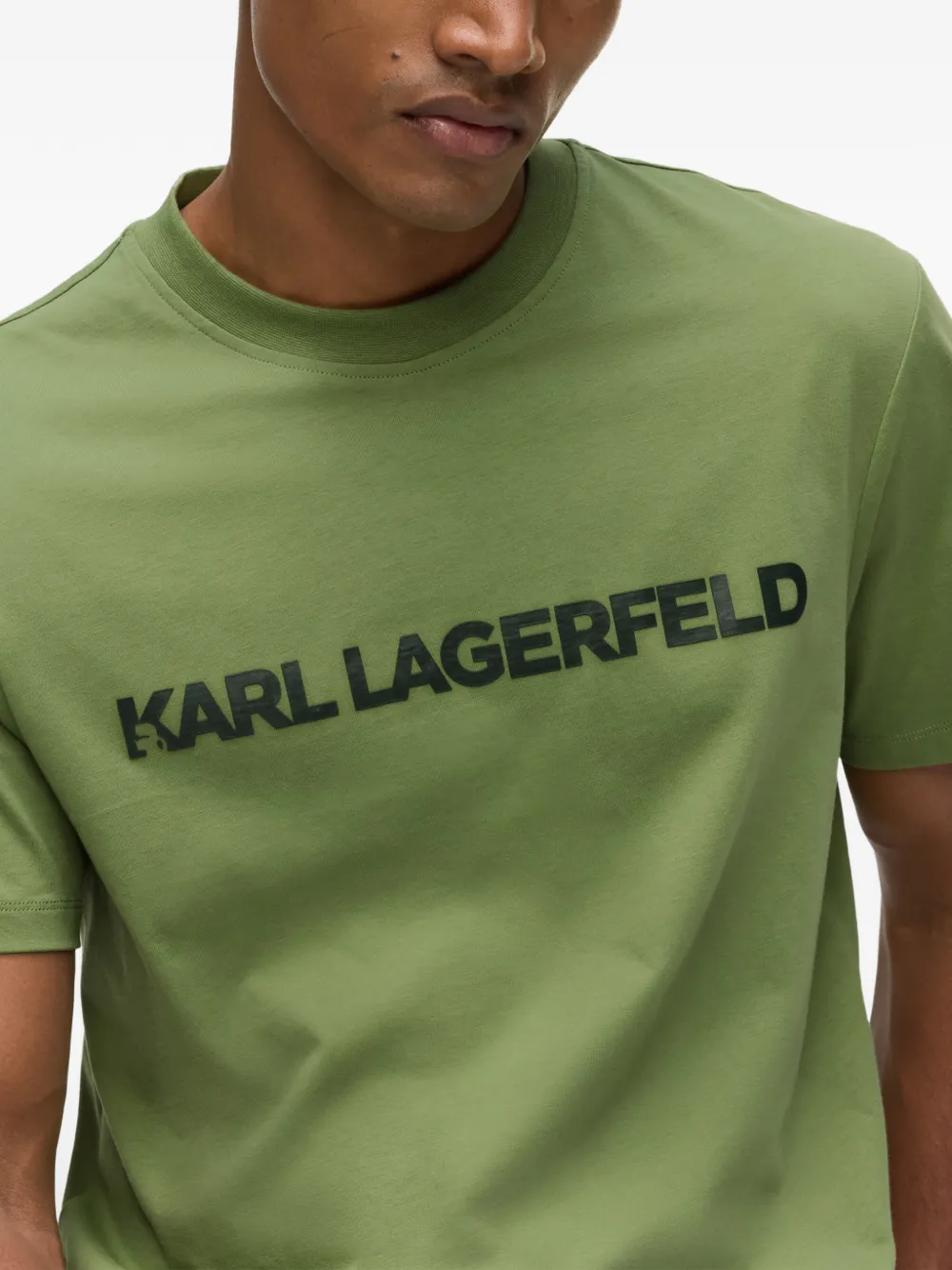 Karl Lagerfeld T-shirt met logodetail Groen