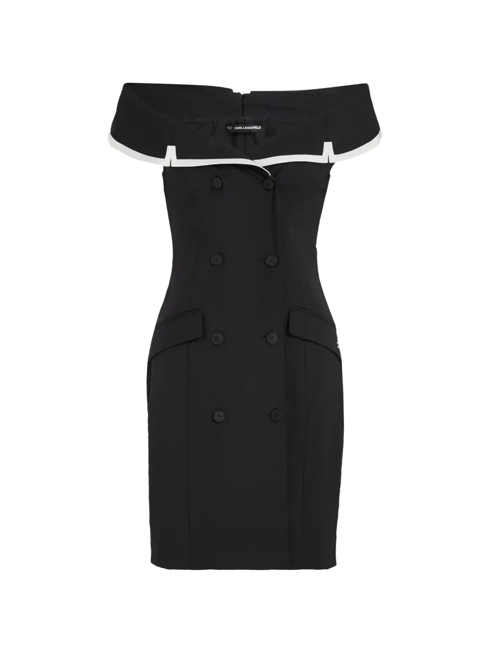 Karl Lagerfeld Schulterfreies Minikleid - Schwarz