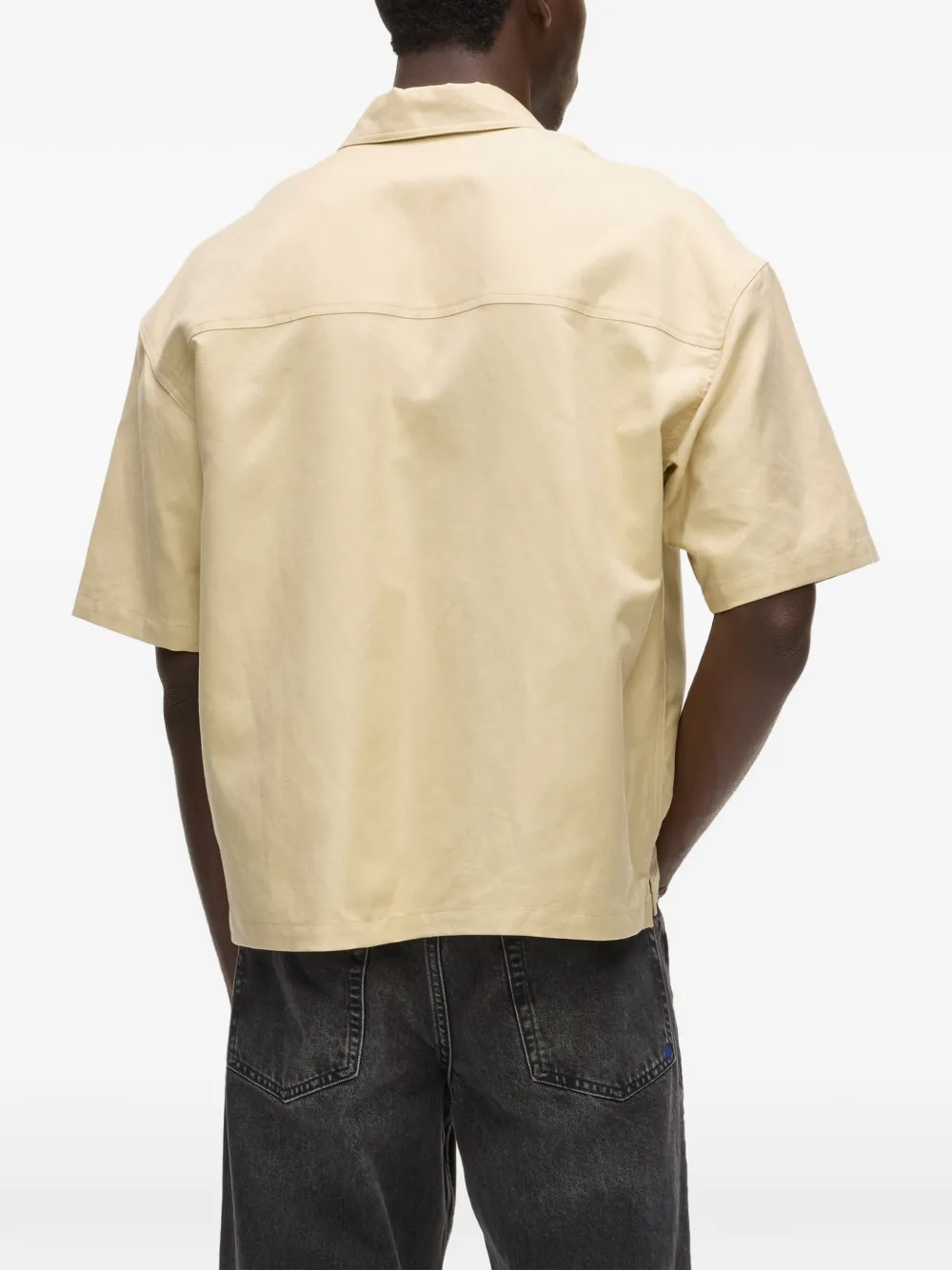 Karl Lagerfeld Jeans Overhemd met borstzak Beige
