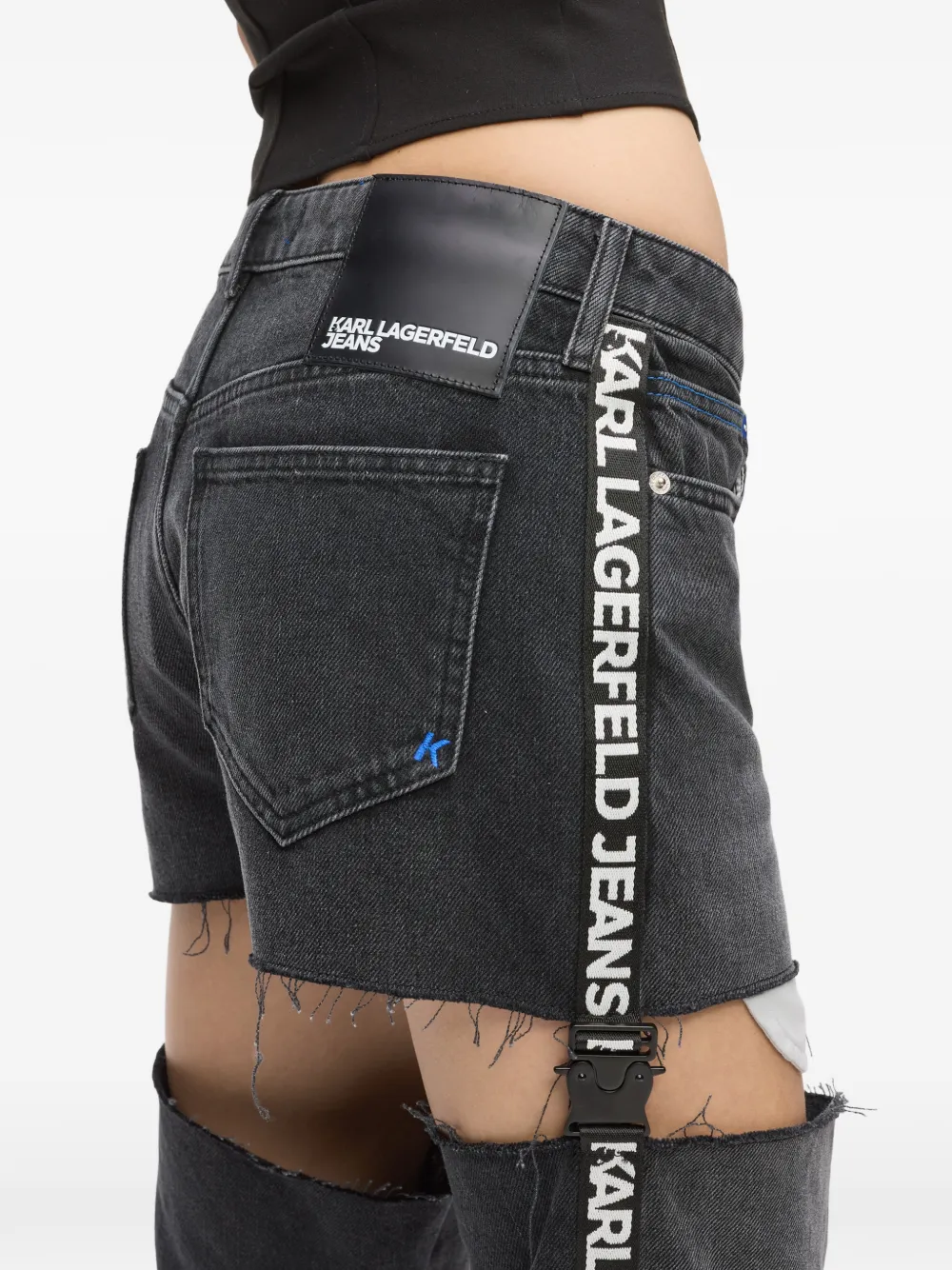 Karl Lagerfeld Jeans Uitgesneden jeans Zwart
