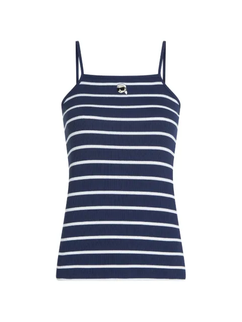Karl Lagerfeld Ikon striped-pattern tank top