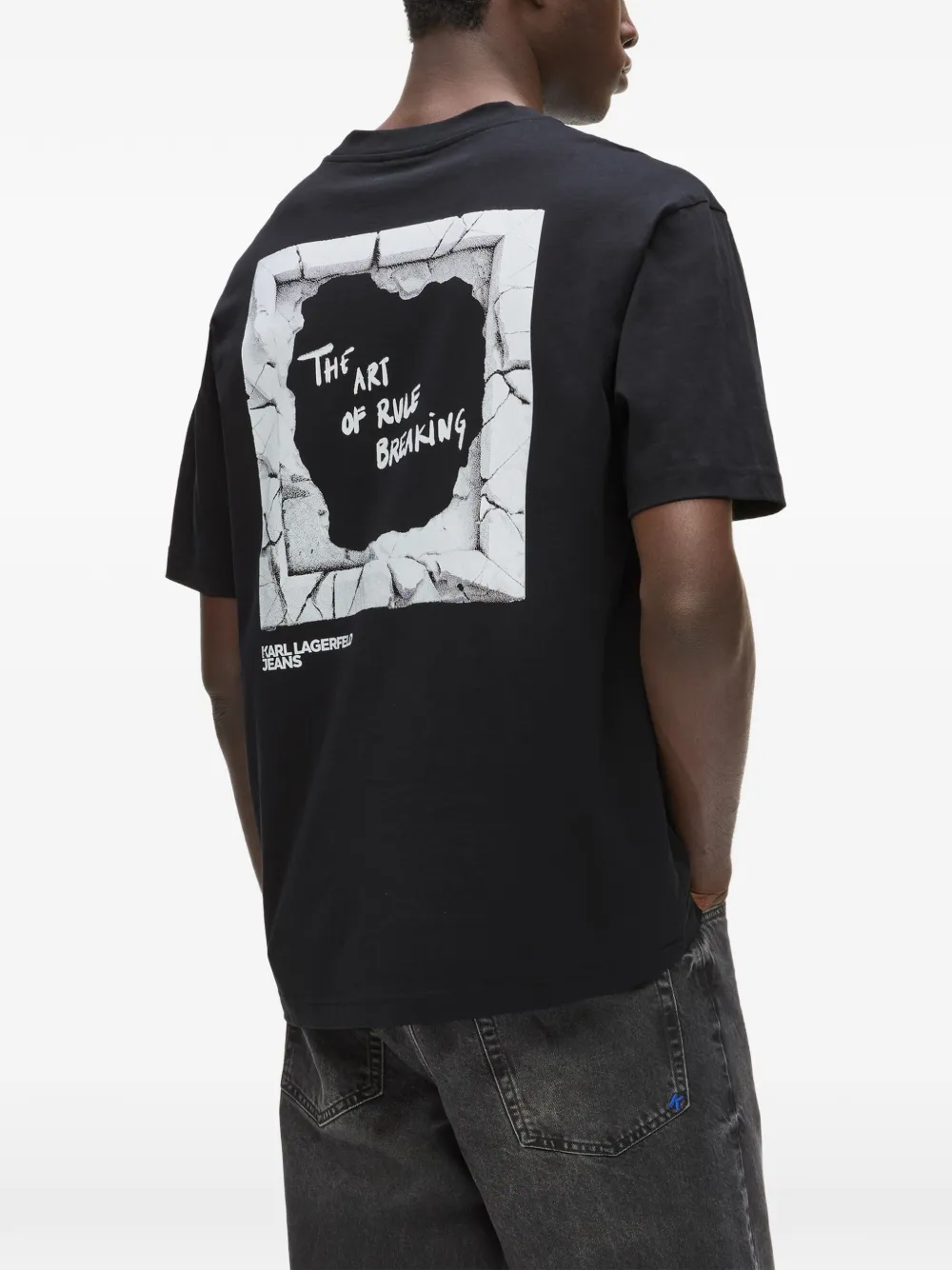 Karl Lagerfeld Jeans T-shirt met grafische print Zwart