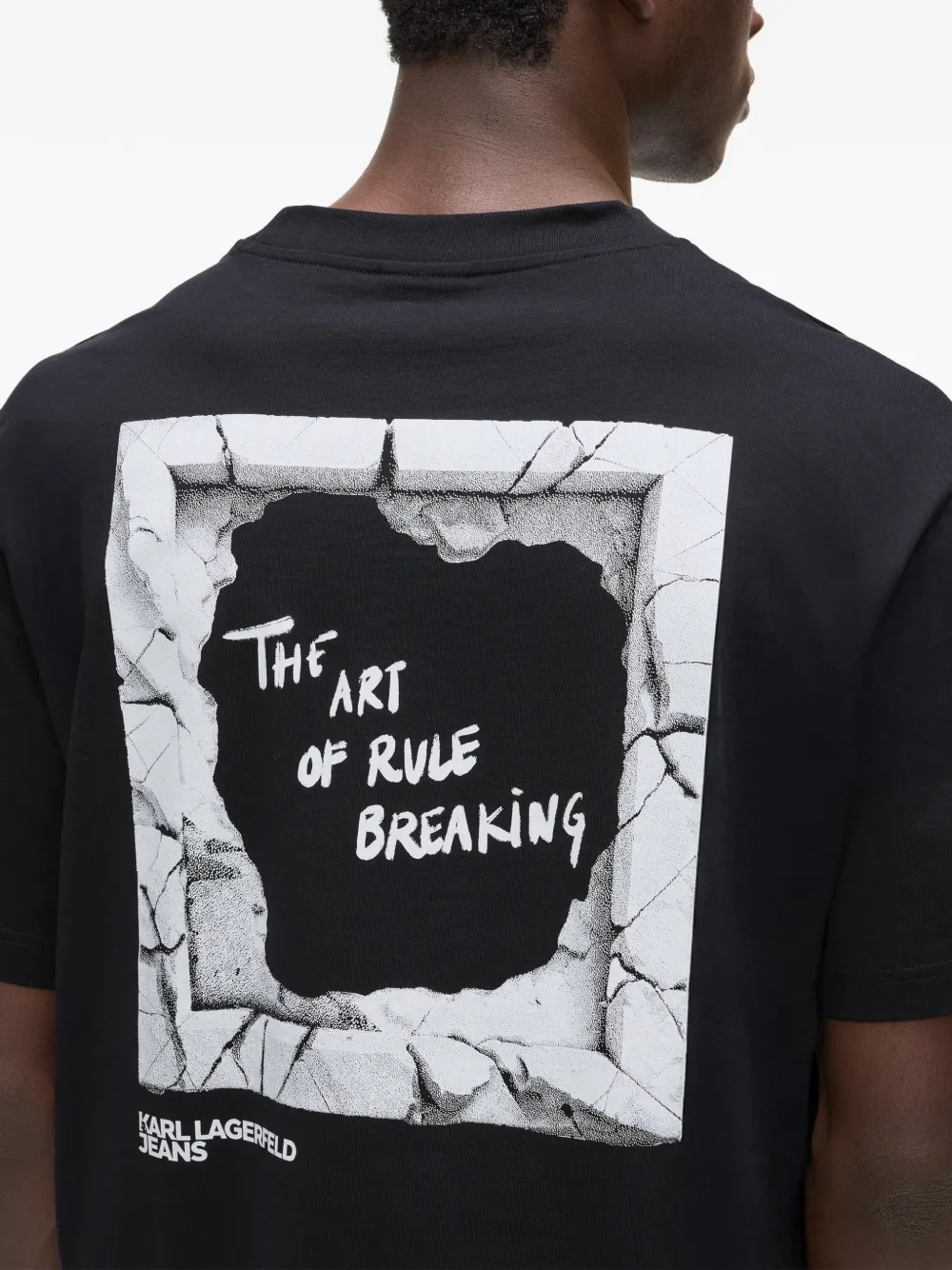 Karl Lagerfeld Jeans T-shirt met grafische print Zwart