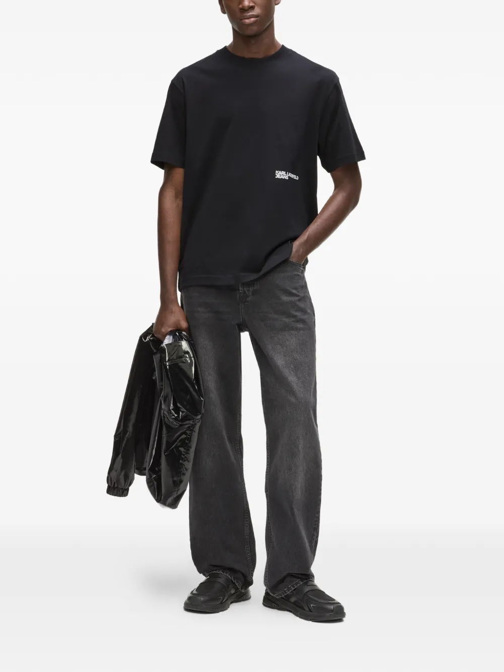Karl Lagerfeld Jeans T-shirt met grafische print Zwart