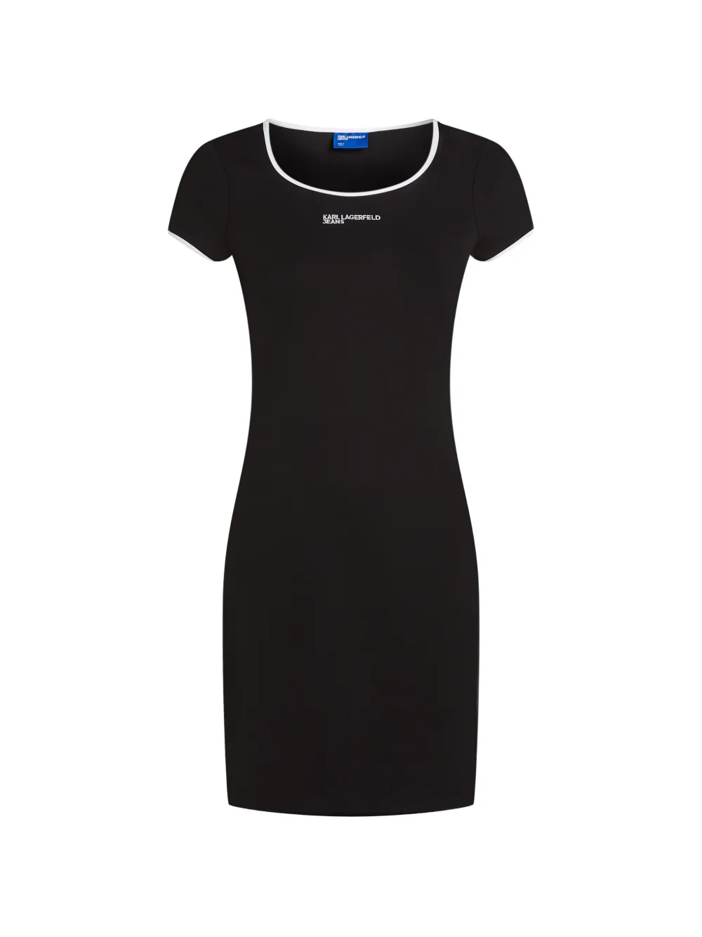 Karl Lagerfeld Jeans Abito corto con bordo a contrasto - Nero