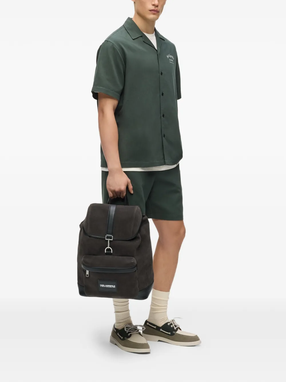 faux-suede k/traveller backpack