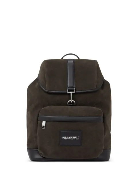 Karl Lagerfeld faux-suede k/traveller backpack