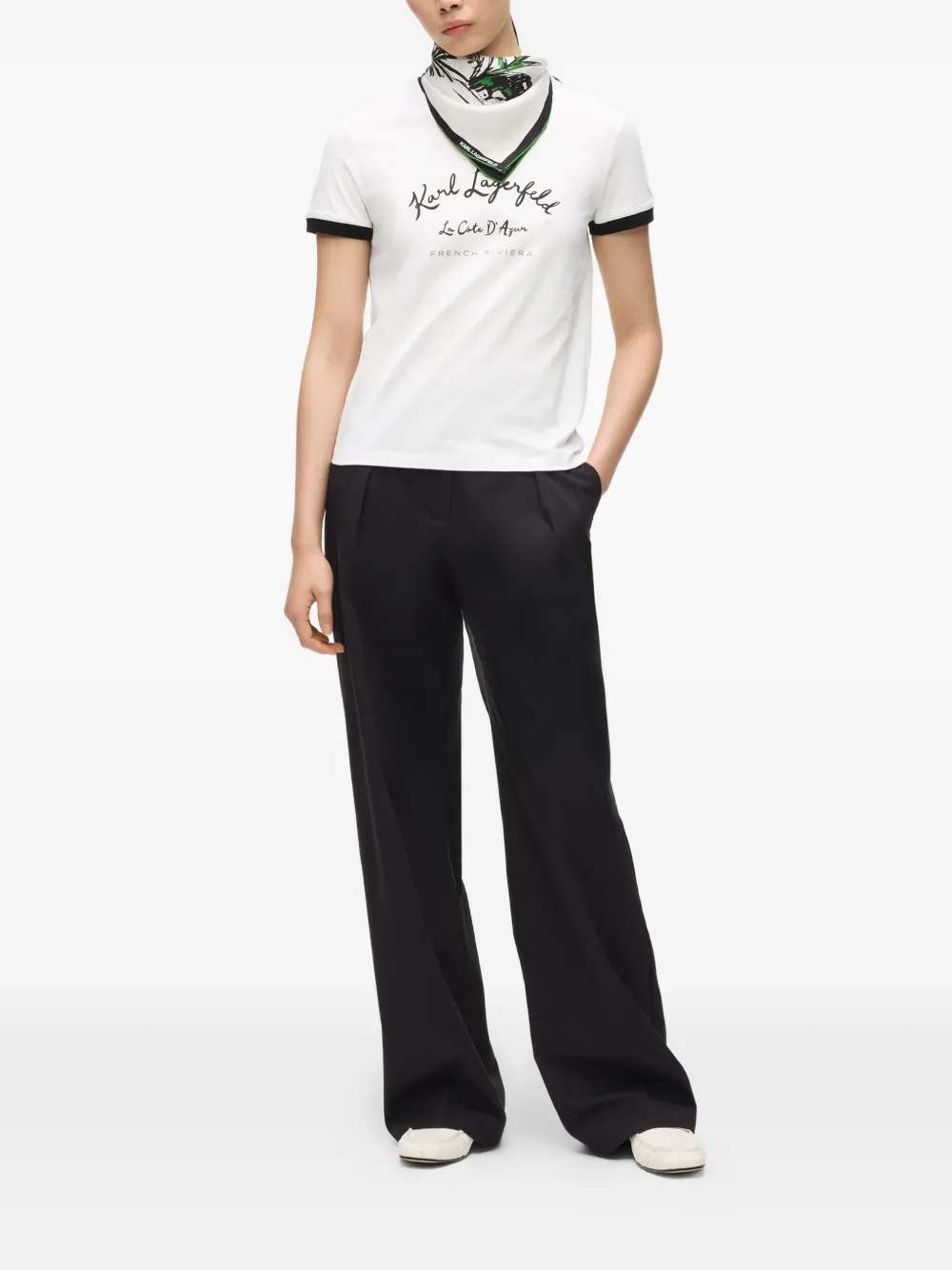 Karl Lagerfeld T-shirt met ronde hals Wit