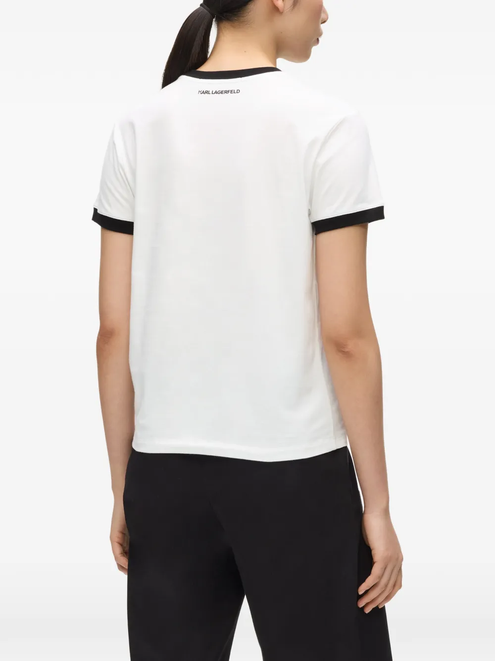 Karl Lagerfeld T-shirt met ronde hals Wit