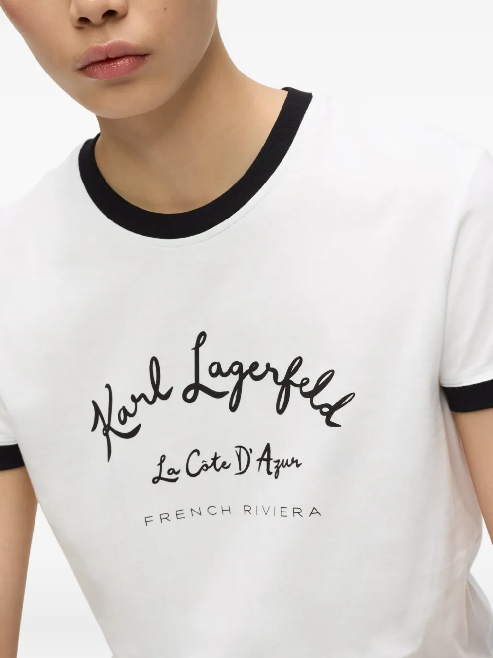 Karl Lagerfeld T-shirt met ronde hals Wit
