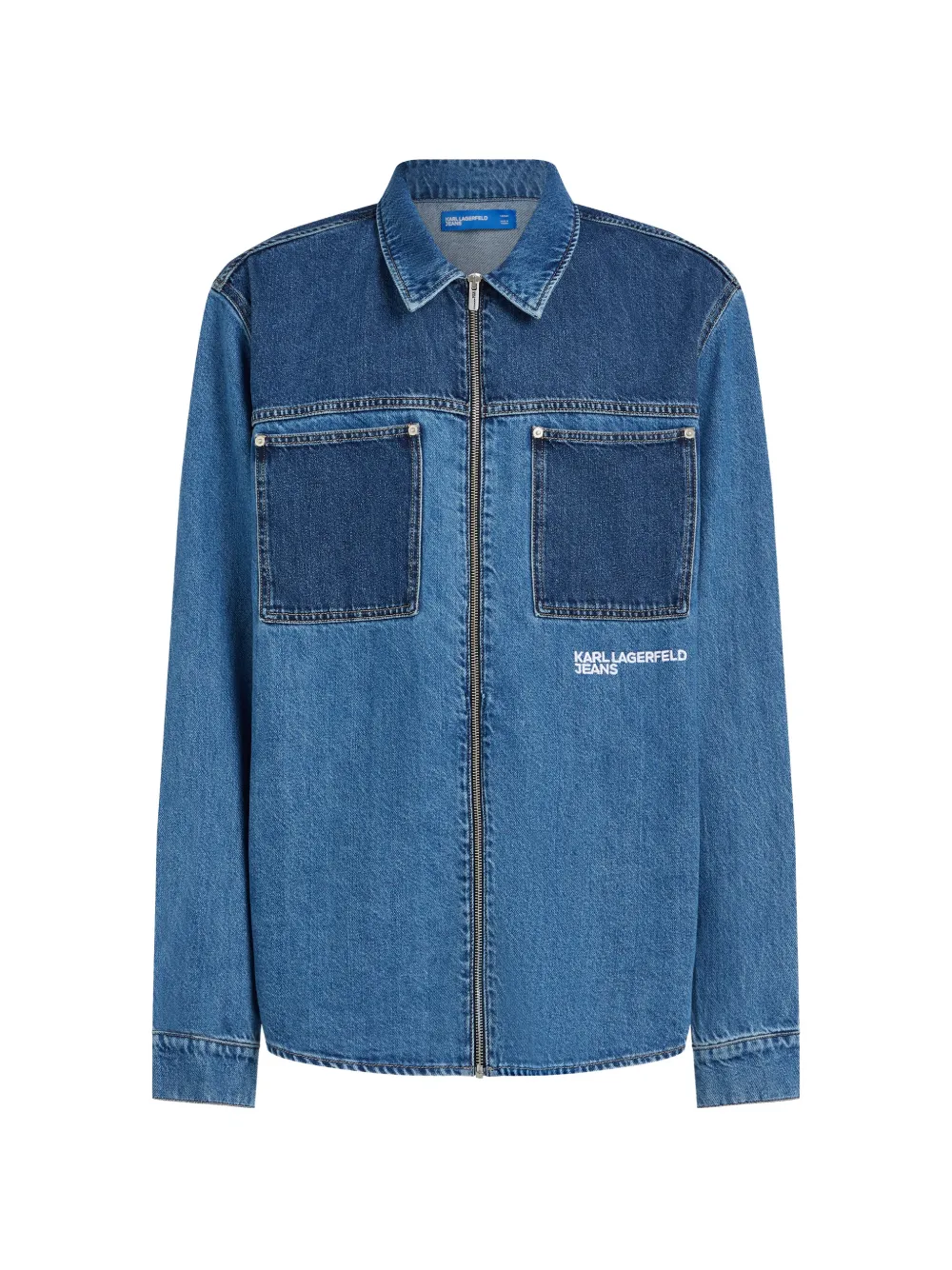 Karl Lagerfeld Jeans Giacca-camicia con tasche - Blu