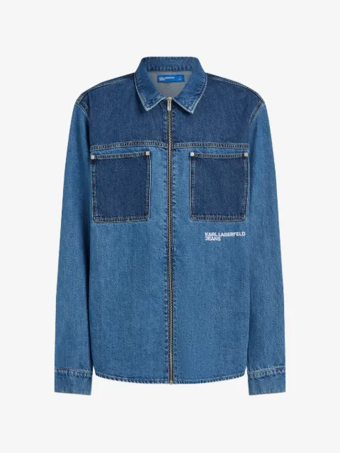 Karl Lagerfeld Jeans chest-pocket overshirt