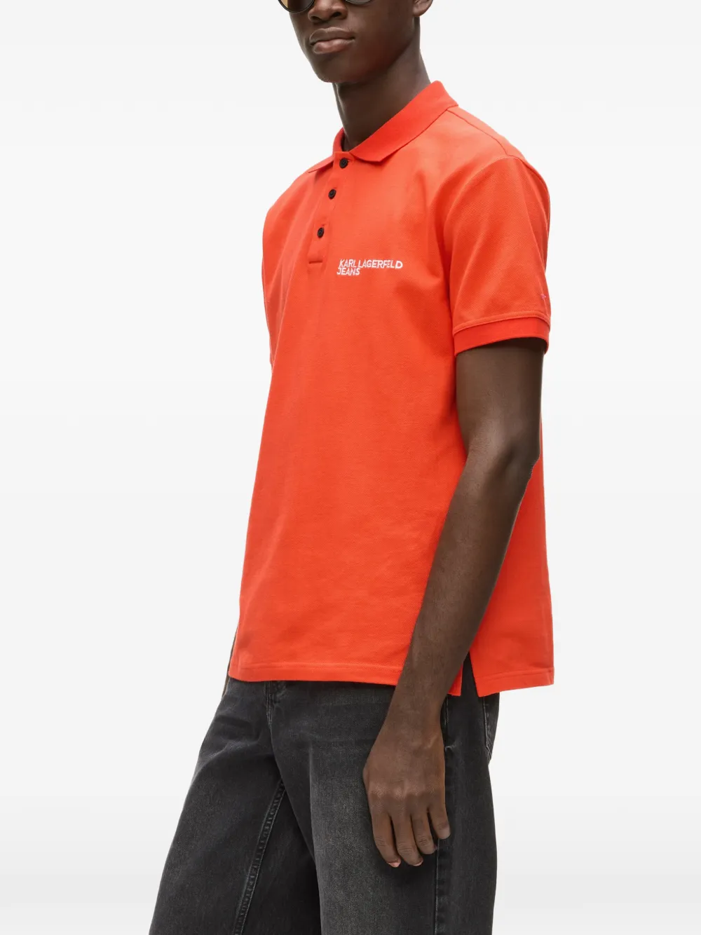 Karl Lagerfeld Jeans Katoenen poloshirt Oranje