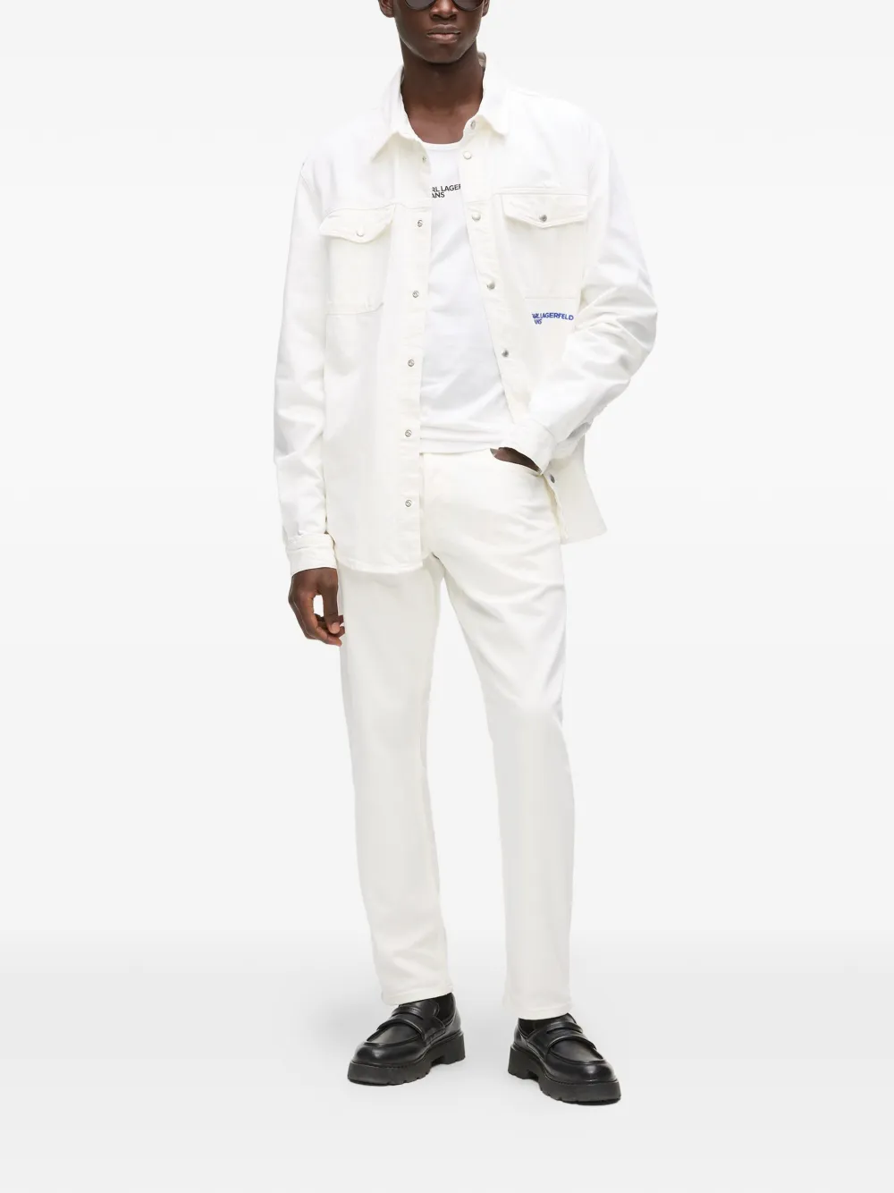 Karl Lagerfeld Jeans Overhemd met grafische print Wit