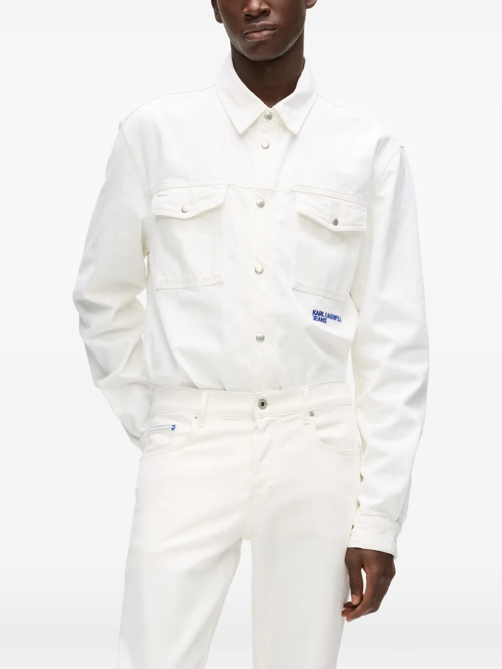 Karl Lagerfeld Jeans Overhemd met grafische print Wit