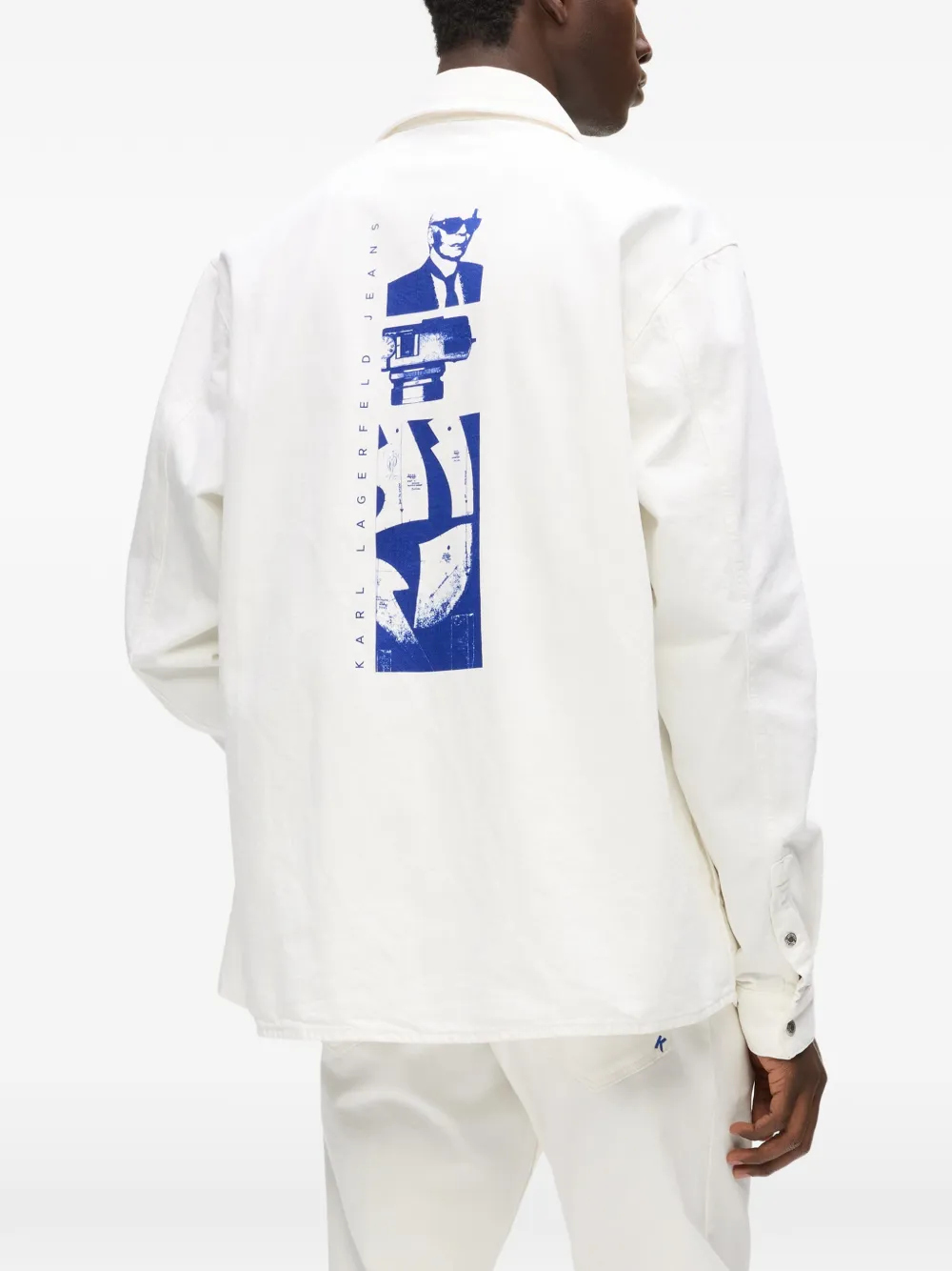 Karl Lagerfeld Jeans Overhemd met grafische print Wit