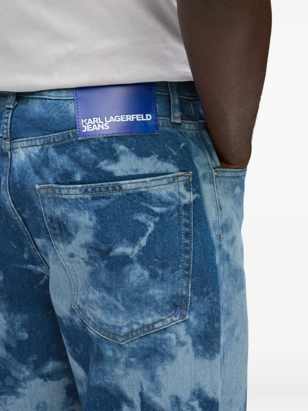 Karl Lagerfeld Jeans Gebleekte jeans Blauw