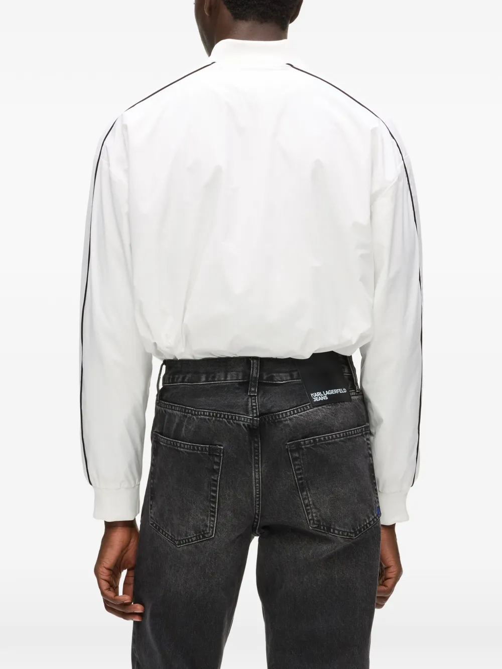 Karl Lagerfeld Jeans Sweater met rits Wit