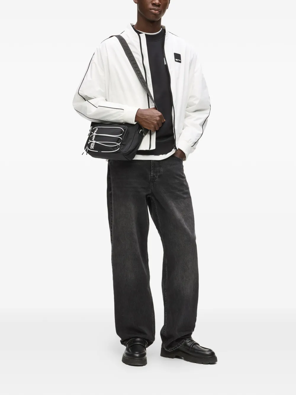 Karl Lagerfeld Jeans Sweater met rits Wit