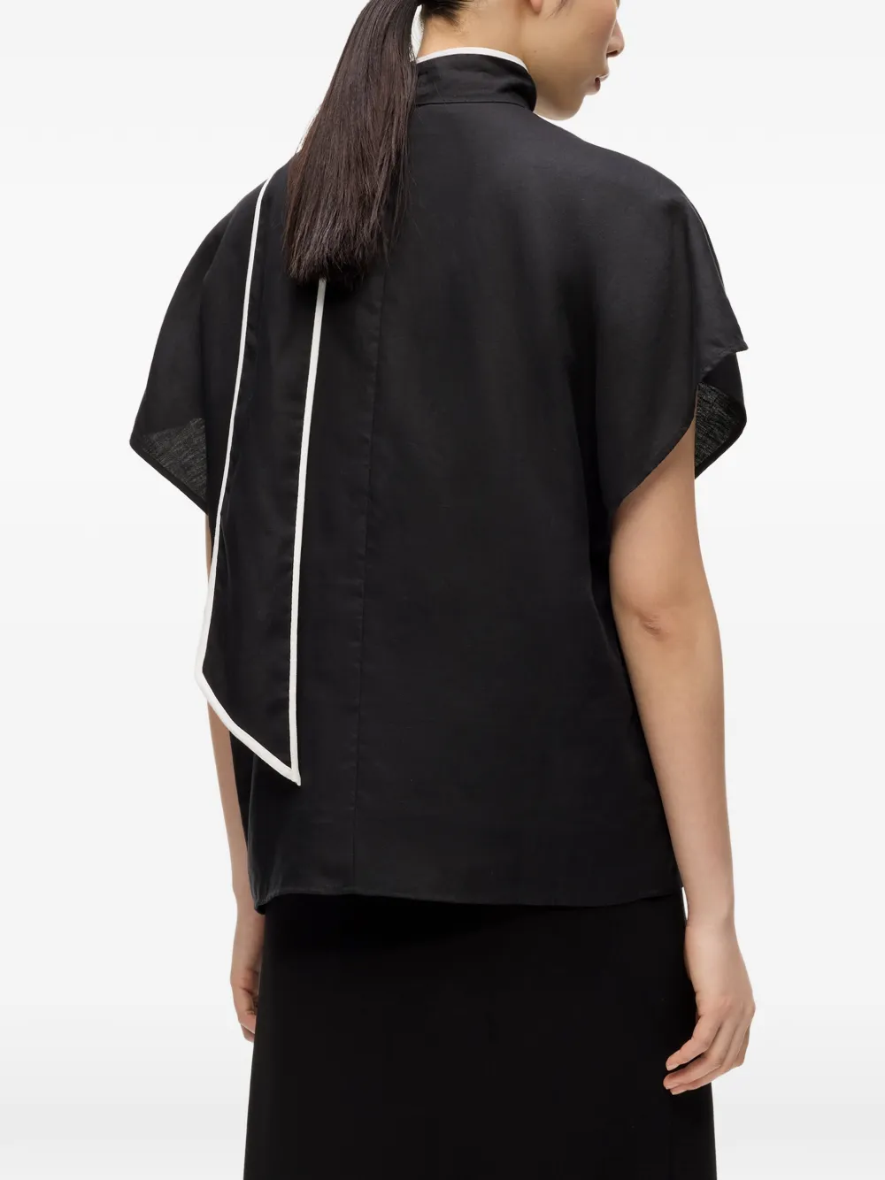 Karl Lagerfeld Blouse met strikdetail Zwart