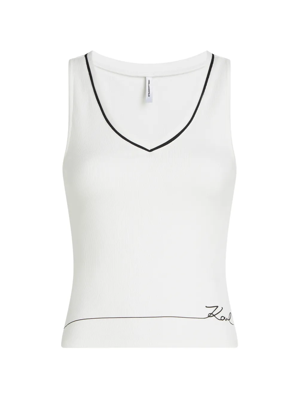 Karl Lagerfeld Canotta con scollo a V - Bianco