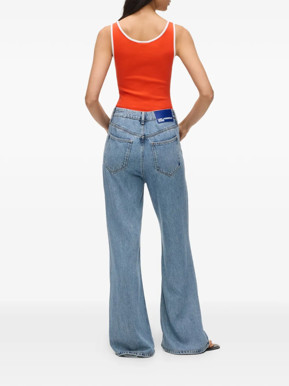 Karl Lagerfeld Jeans met logopatch Blauw