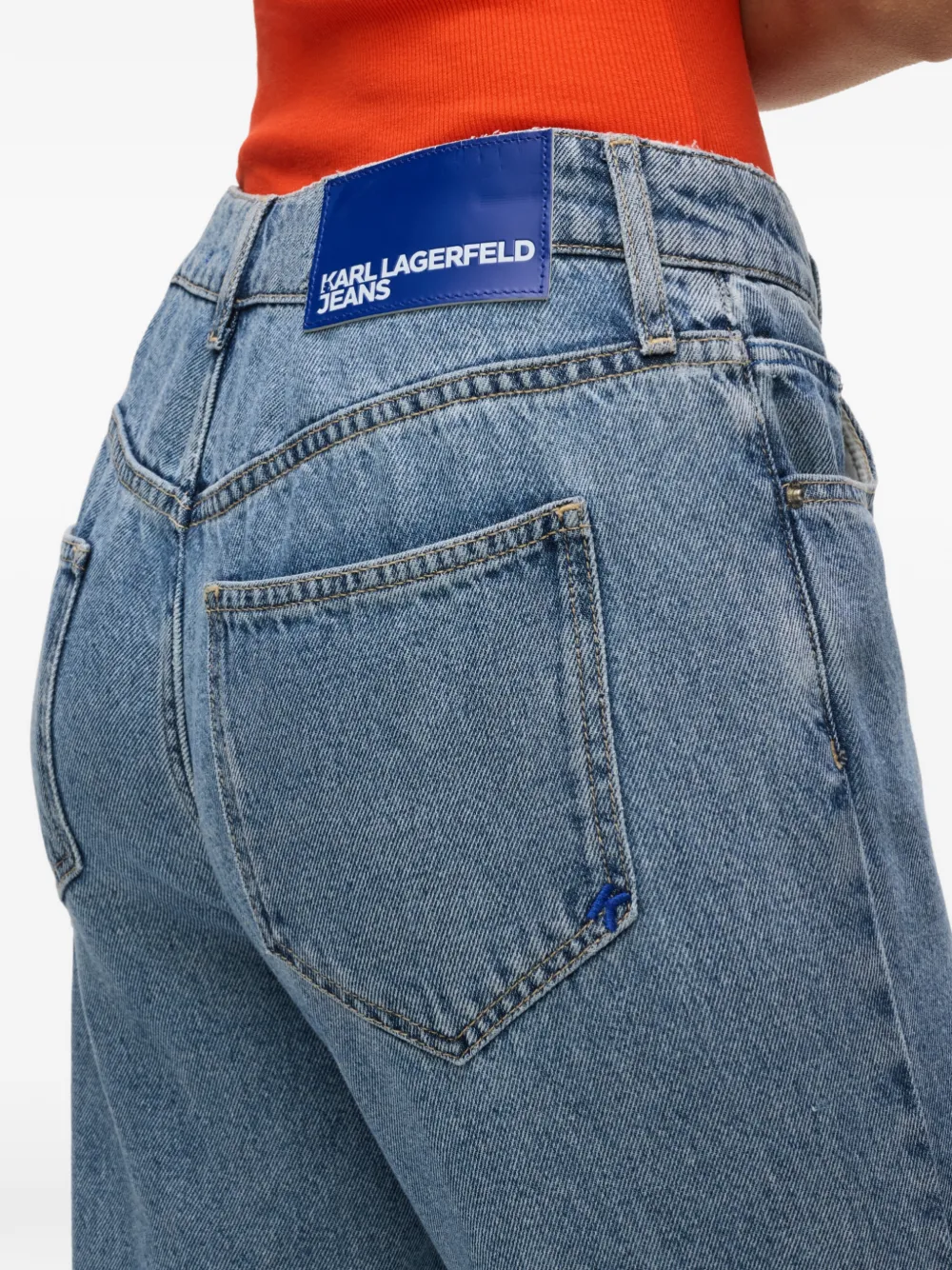 Karl Lagerfeld Jeans met logopatch Blauw
