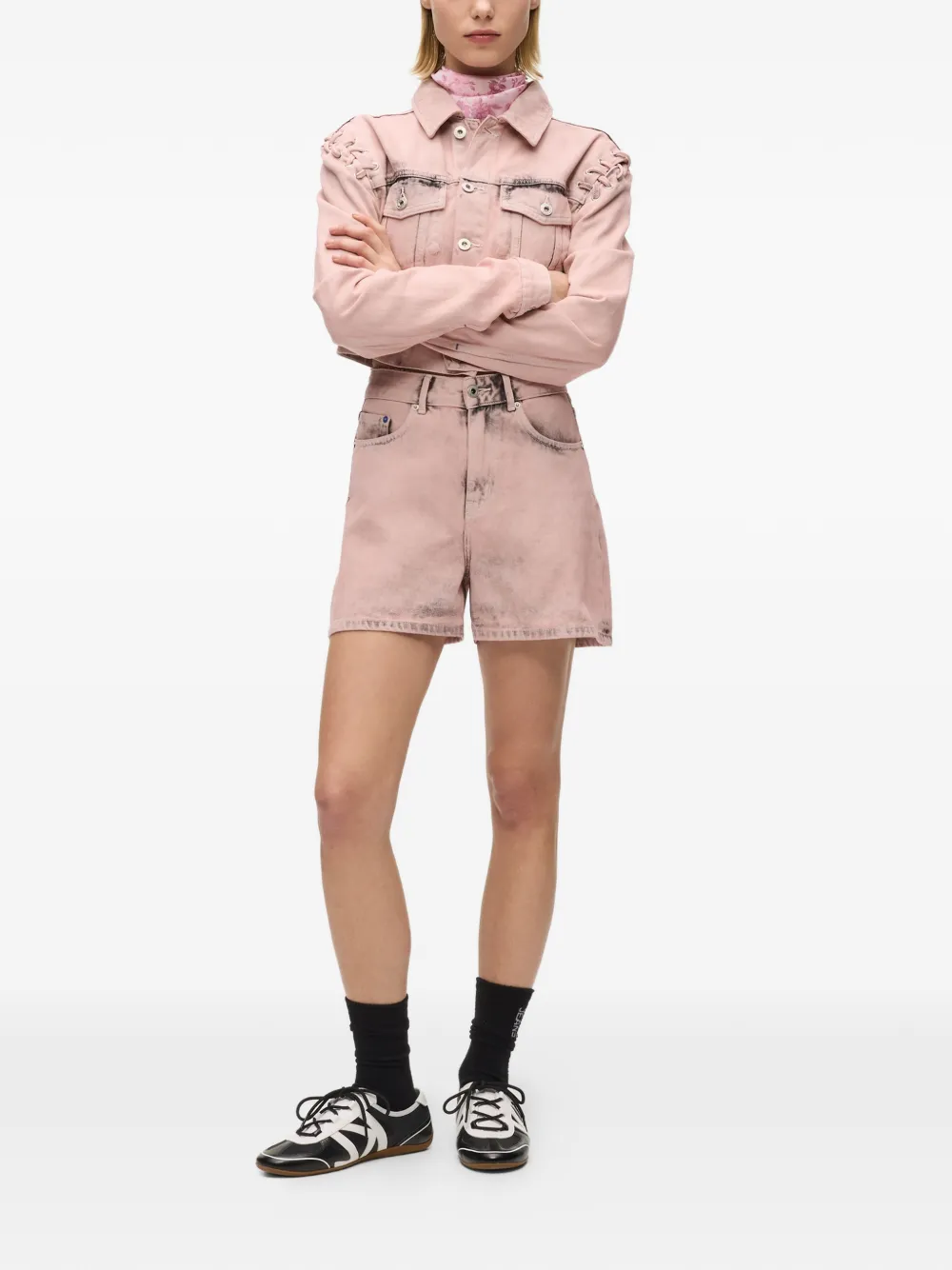  Karl Lagerfeld Jeans Five-pocket Denim Shorts - Pink 