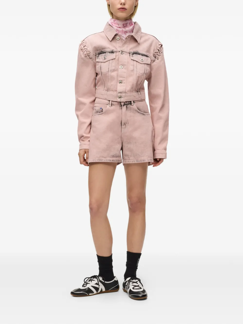  Karl Lagerfeld Jeans Five-pocket Denim Shorts - Pink 