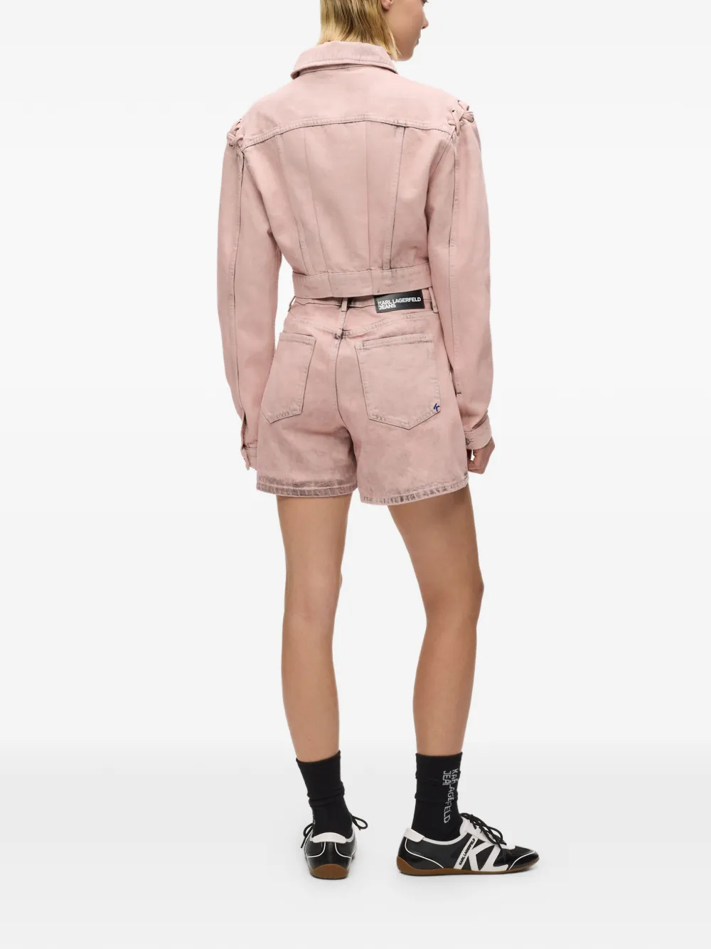 Karl Lagerfeld Jeans Denim shorts met zakken Roze