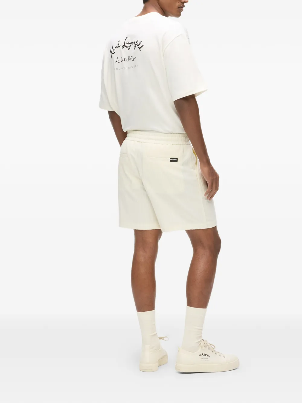 Karl Lagerfeld Shorts met trekkoord Beige