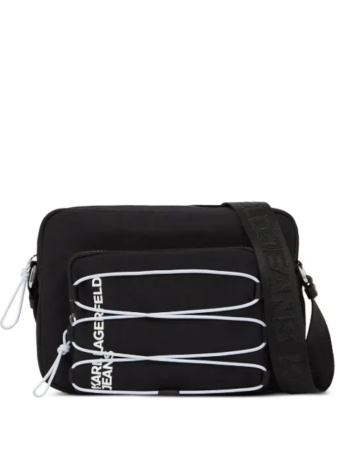 Karl Lagerfeld Jeans string utility shoulder bag