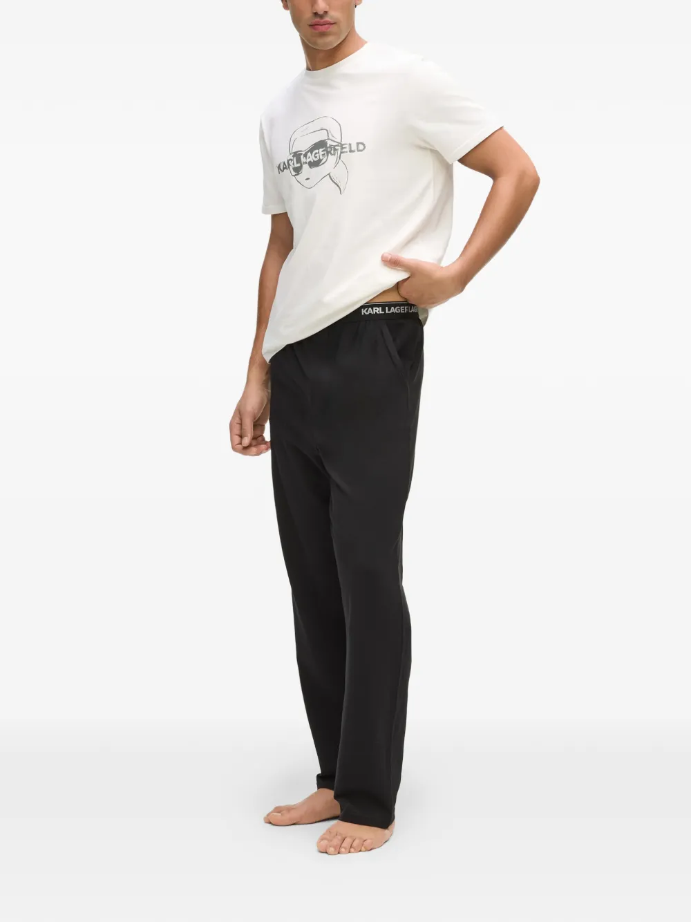 Karl Lagerfeld Pyjama met print Wit
