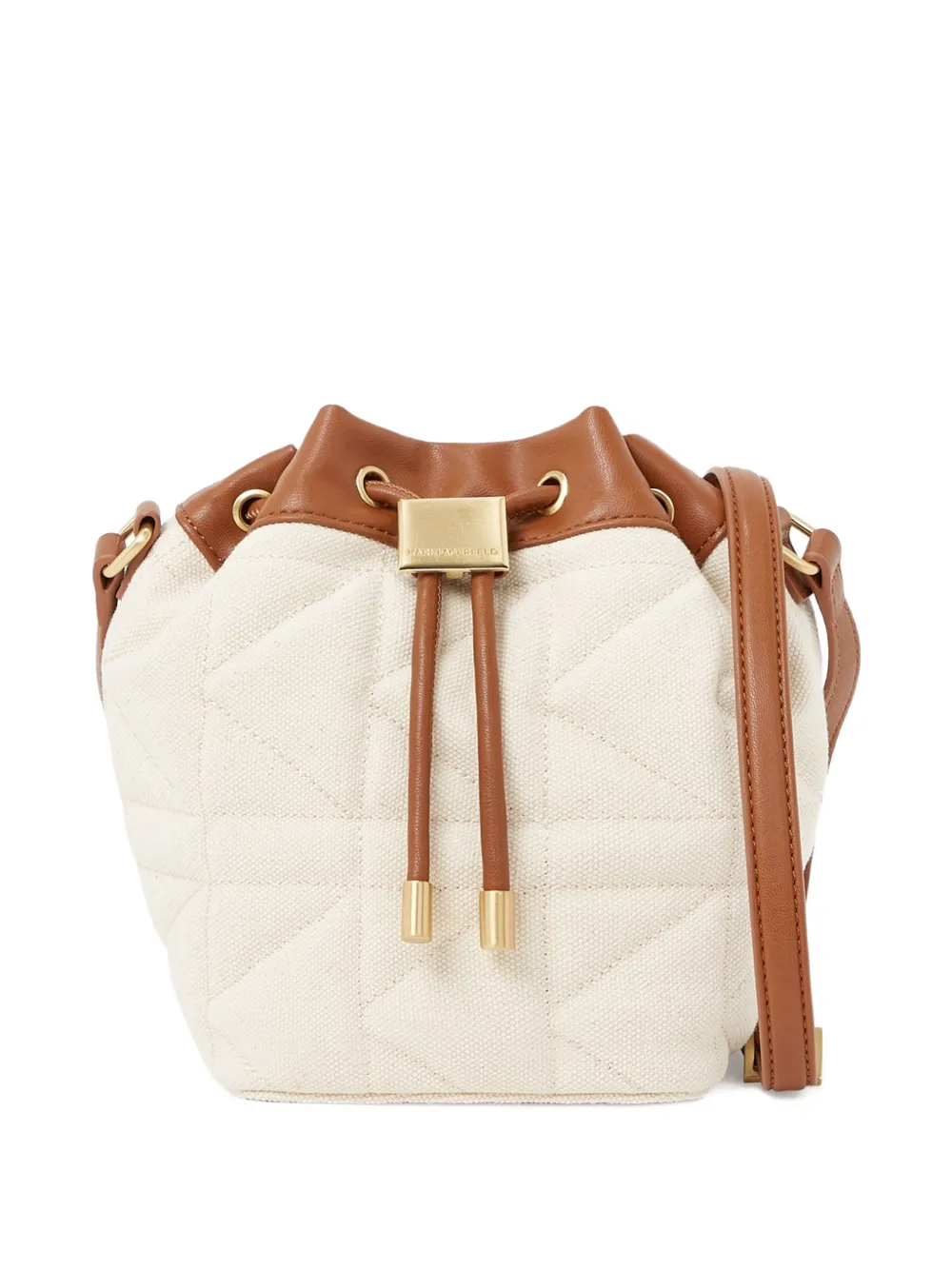 Karl Lagerfeld x Amber Valletta Borsa a secchiello trapuntata - Toni neutri