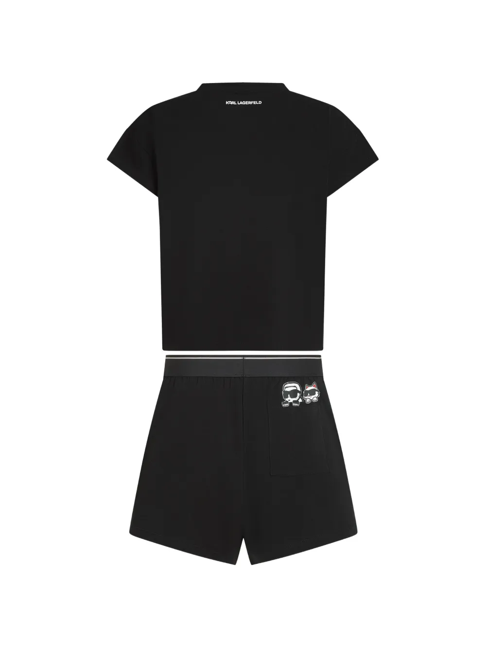 Karl Lagerfeld Ikon korte pyjama set Zwart
