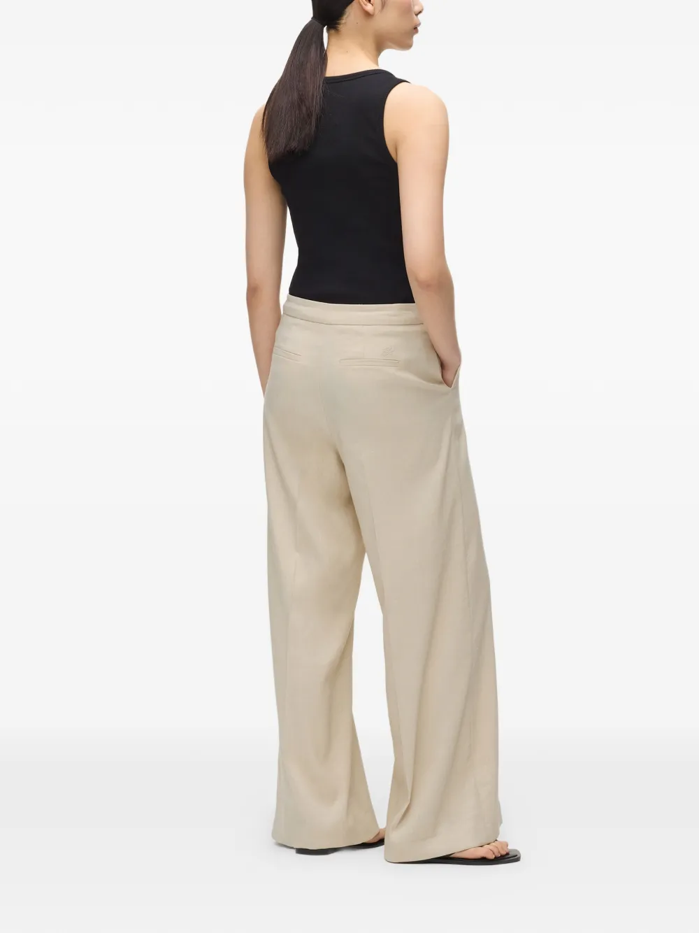 Karl Lagerfeld Broek met verborgen sluiting Beige