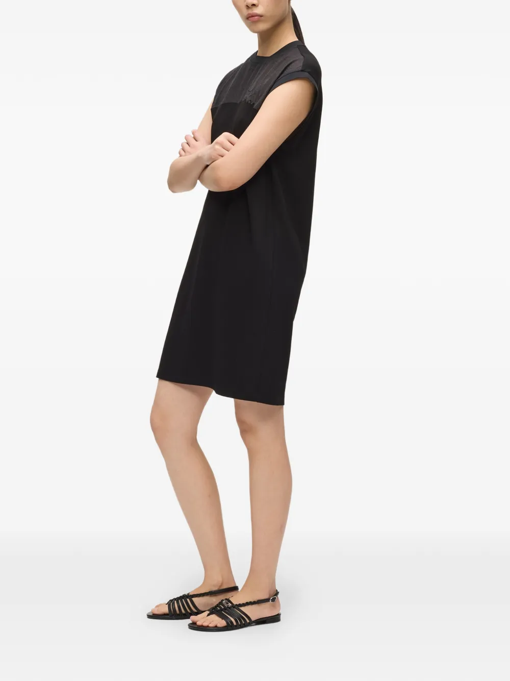 Karl Lagerfeld Signature T-shirtjurk Zwart
