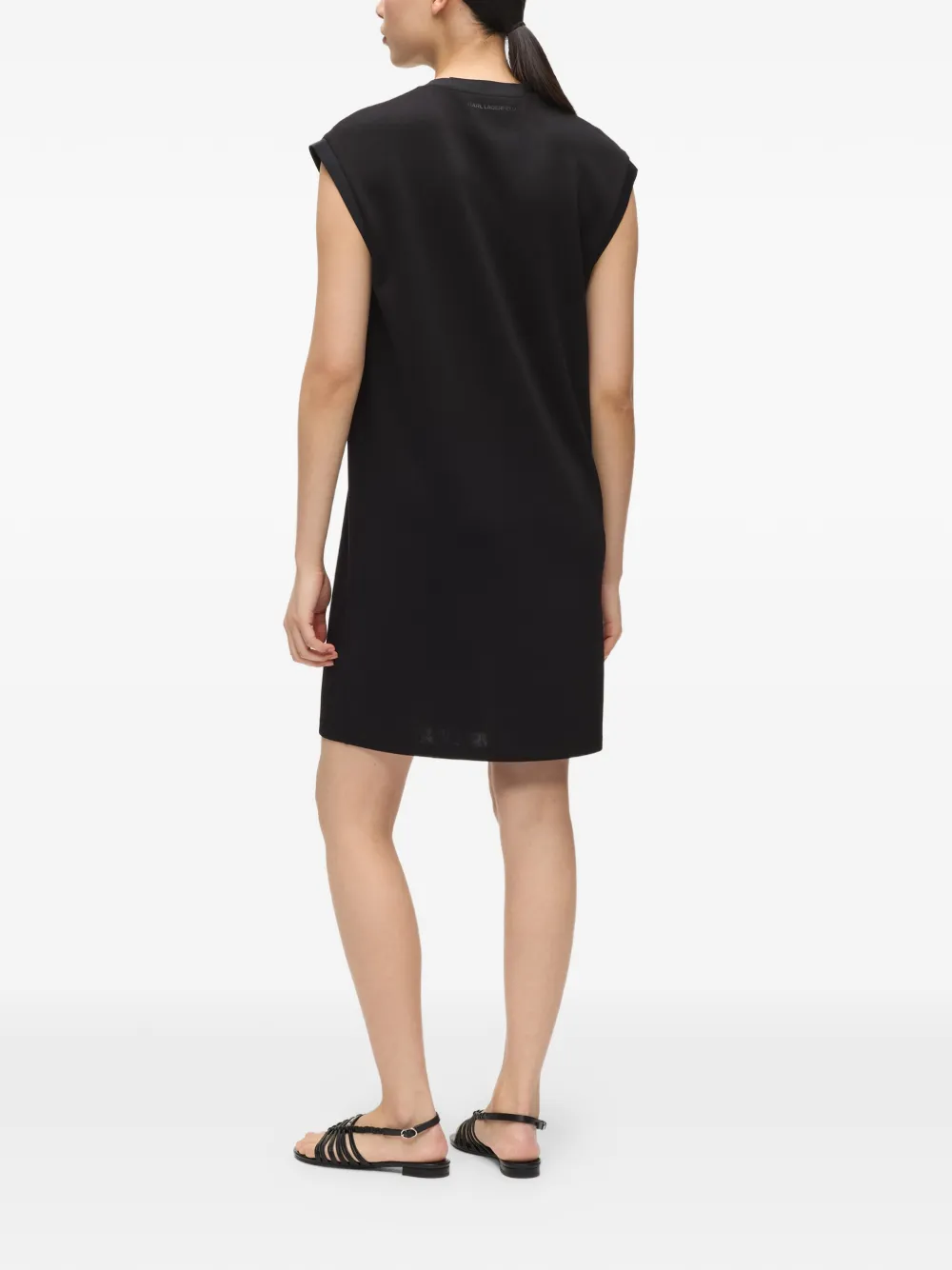 Karl Lagerfeld Signature T-shirtjurk Zwart