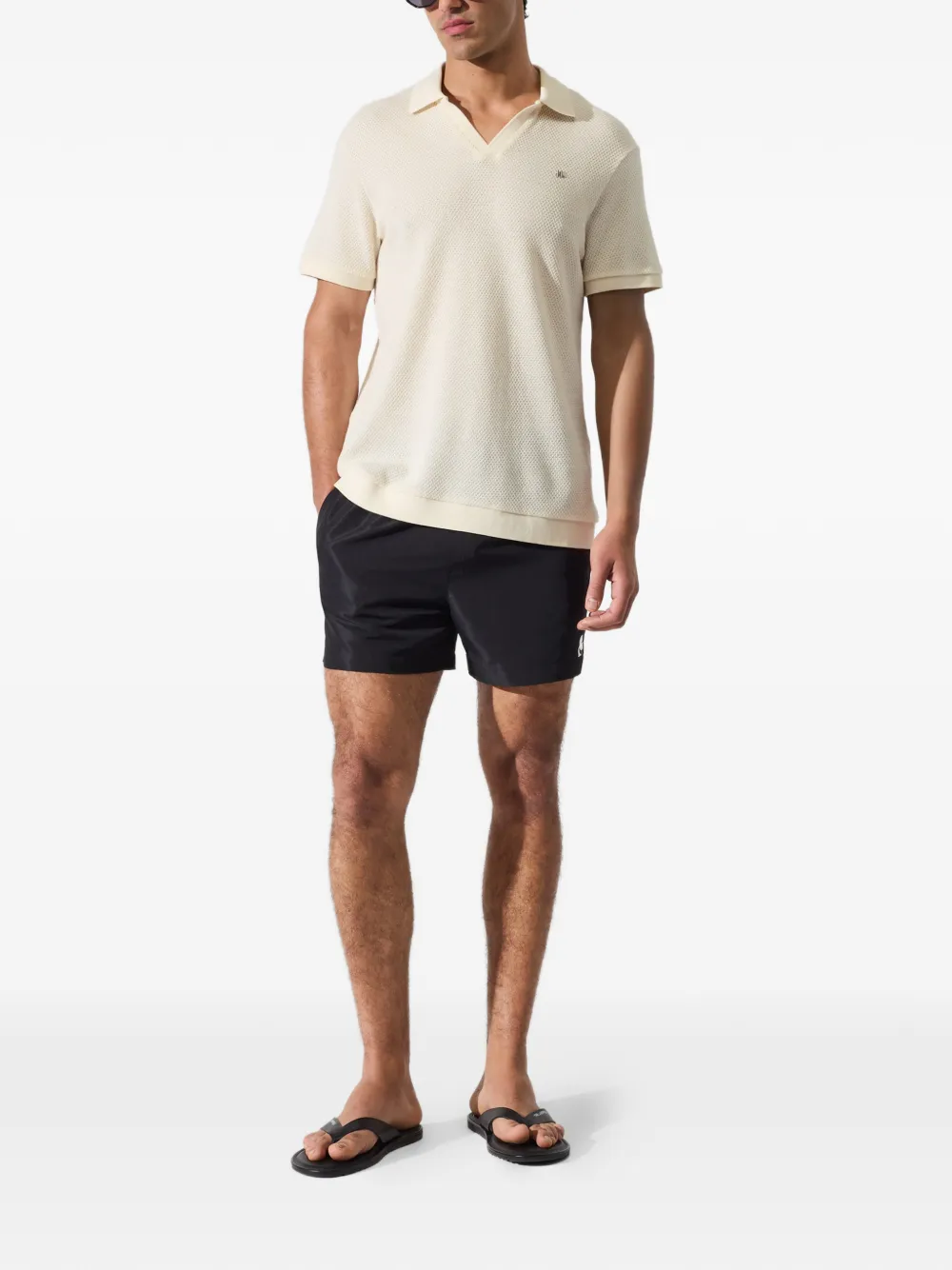 Karl Lagerfeld T-shirt met logo-applicatie Beige