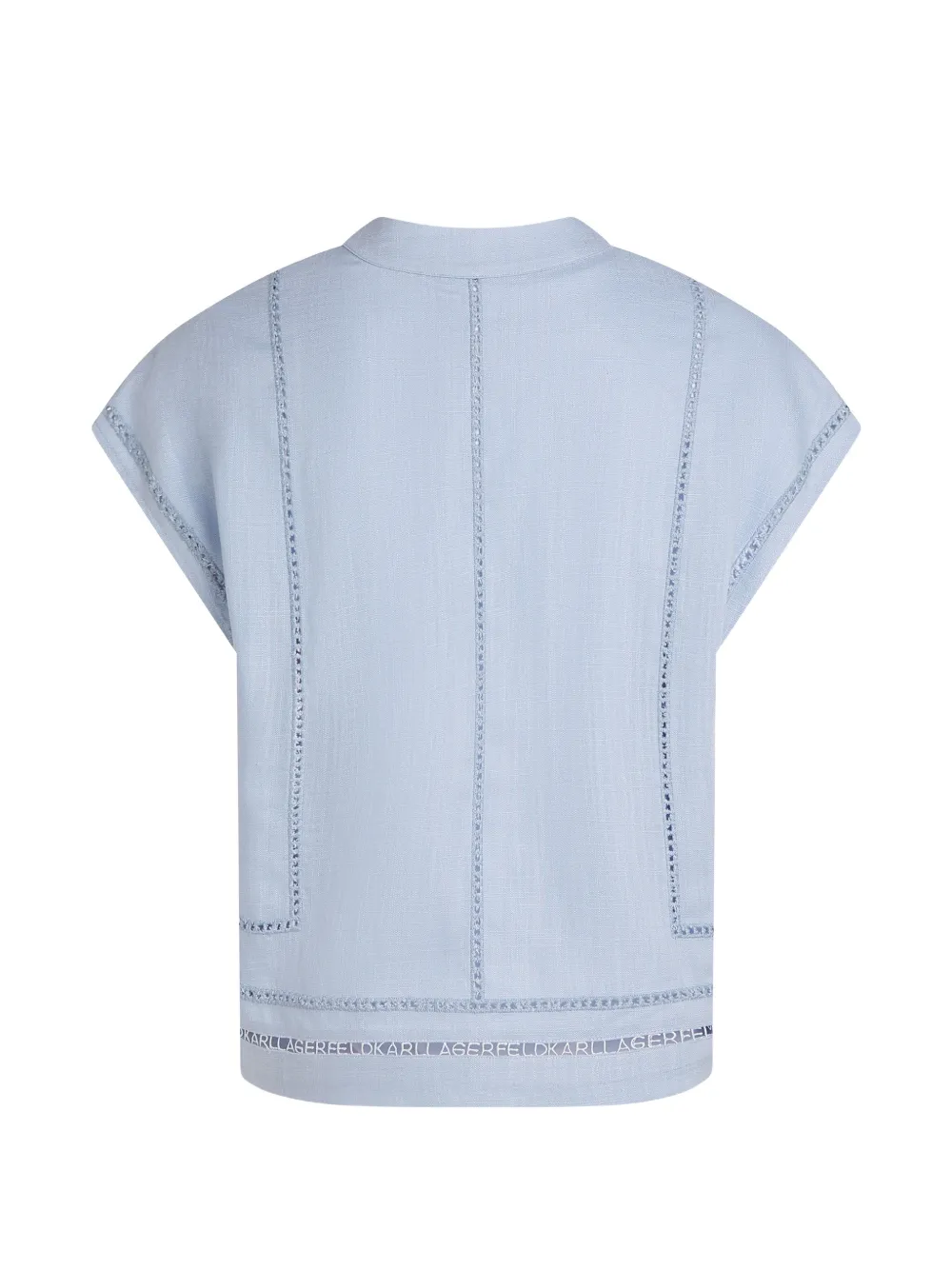 Karl Lagerfeld Shirt met borduurwerk Blauw