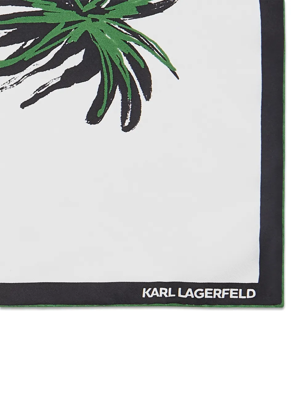 Karl Lagerfeld Zijden sjaal met print Wit