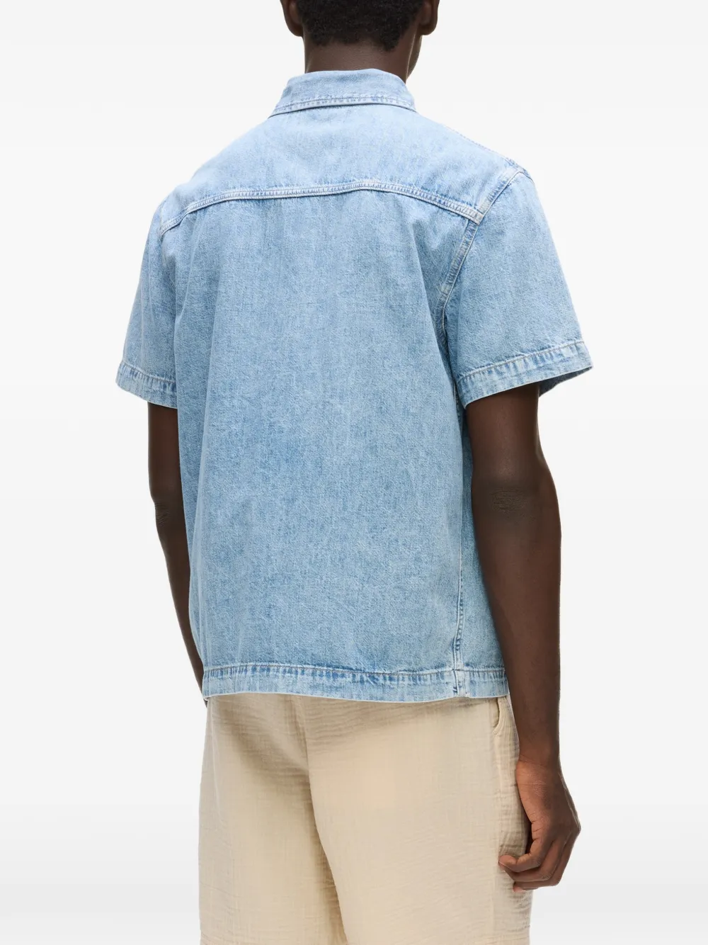 Karl Lagerfeld Jeans Overhemd met borstzak Blauw