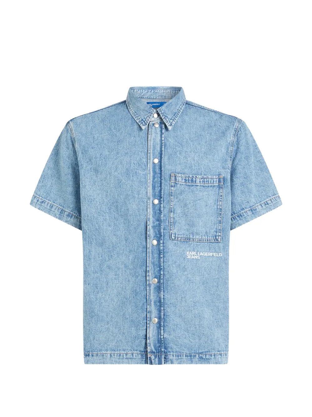 Karl Lagerfeld Jeans Hemd mit Brusttaschen - Blau