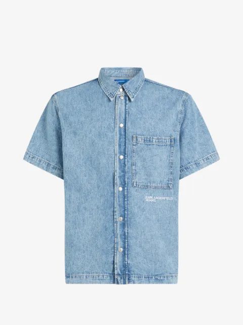 Karl Lagerfeld Jeans camisa con bolsillo en el pecho