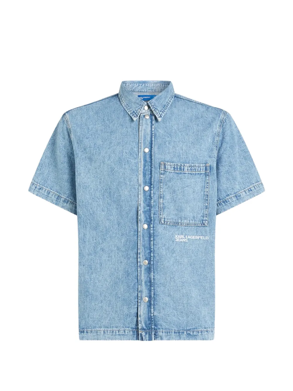 Karl Lagerfeld Jeans T-shirt con taschino - Blu